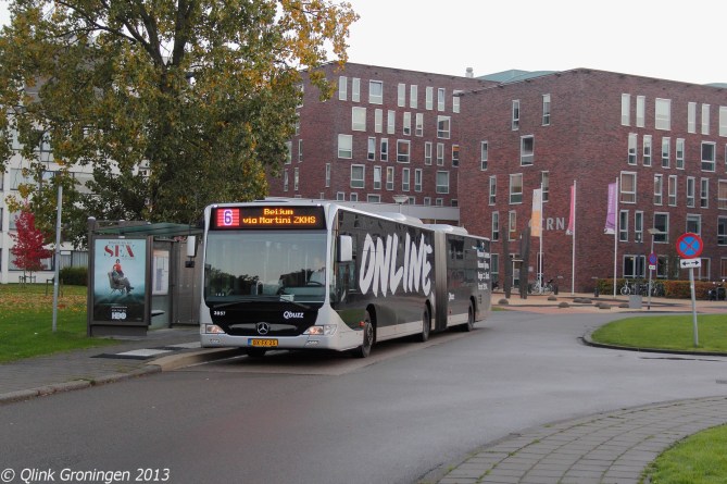 3057 Qbuzz 2013-10-26 Groningen,Schaakspoort-BorderMaker