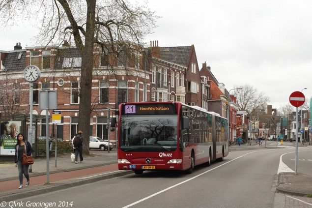 3074 Qbuzz 2014-3-17 Groningen,Nieuwe Ebbingestraat-BorderMaker